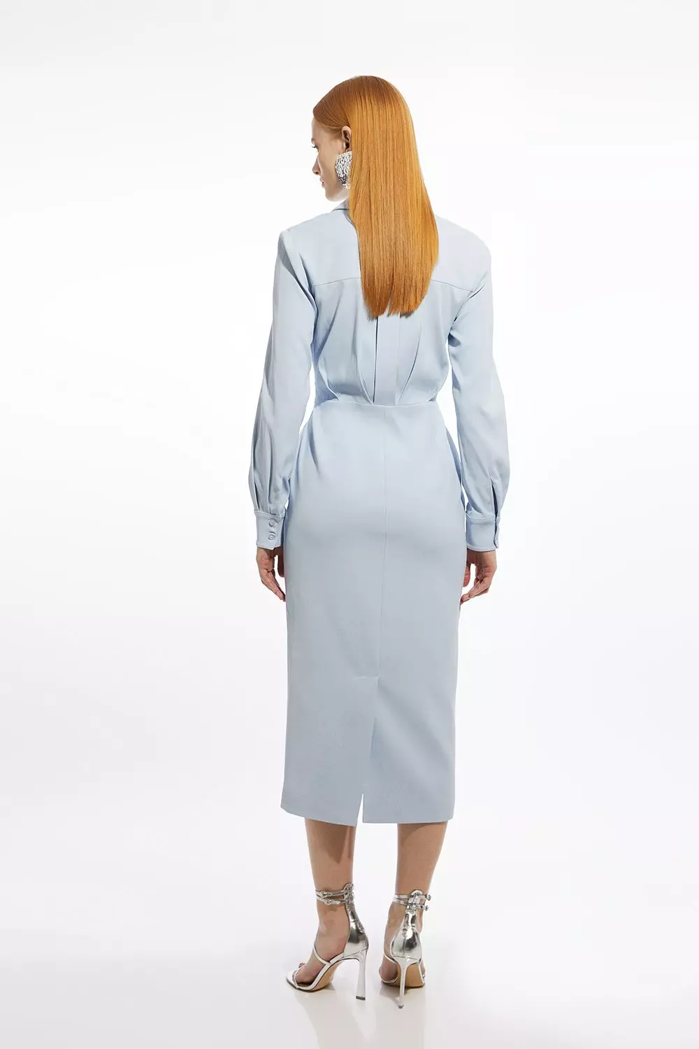 Karen Millen::ペンシルドレス:XS[RESALE] 日本未入荷☆Karen Millen Uネックペンシルワンピース